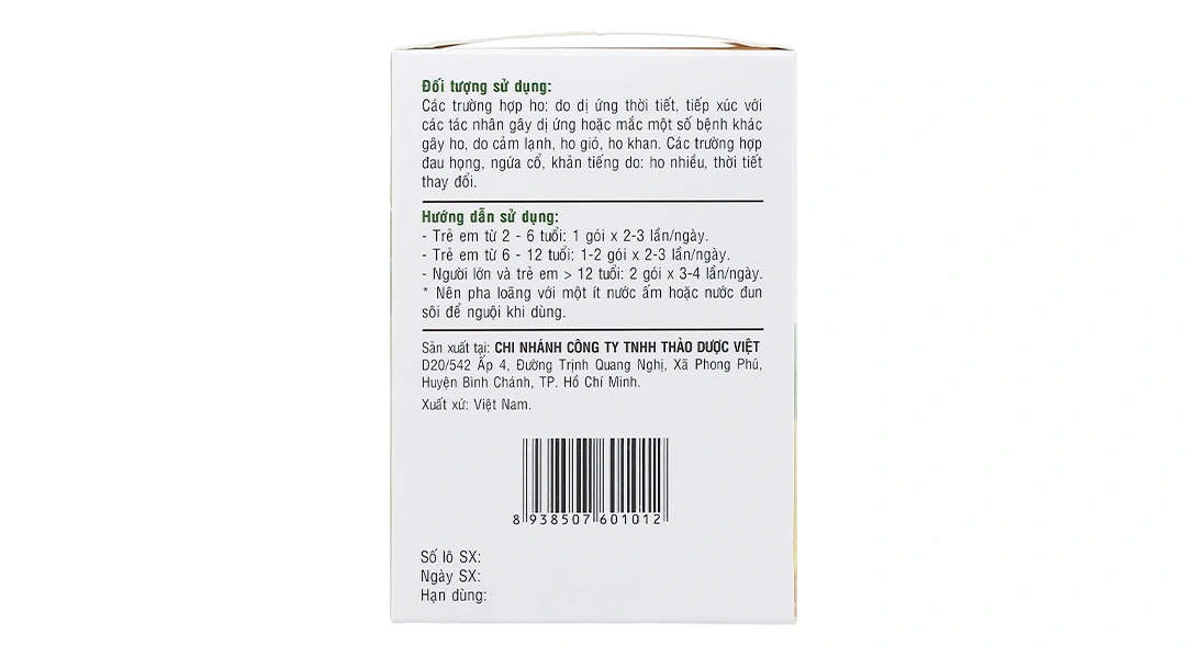 Siro Ho Ong Vàng hộp 30 gói x 5ml - 3