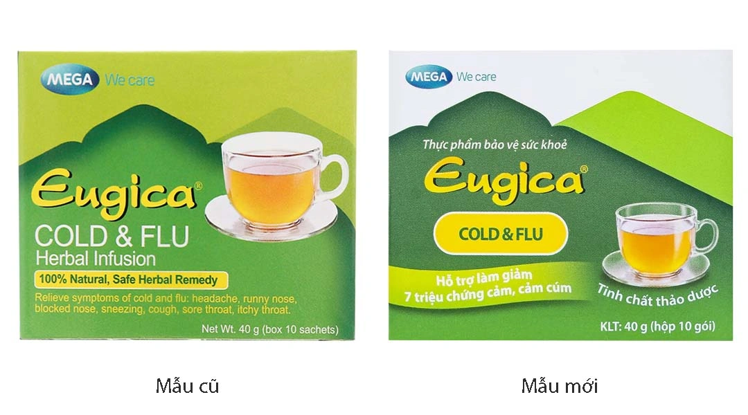 Tinh chất thảo dược Eugica Cold & Flu hộp 10 gói x 4g - 