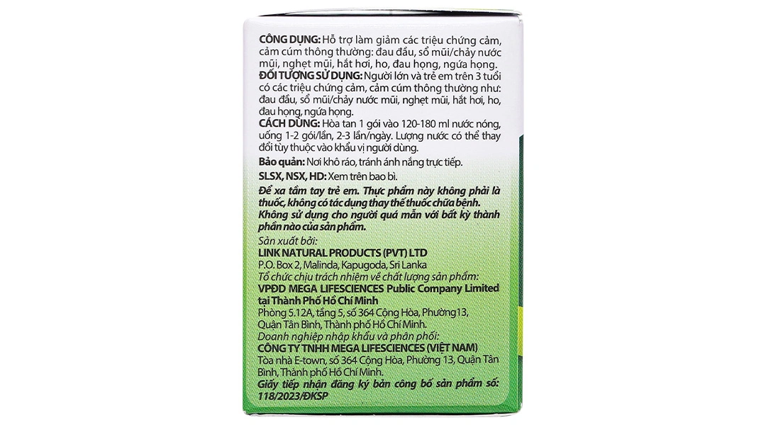 Tinh chất thảo dược Eugica Cold & Flu hộp 10 gói x 4g - 4