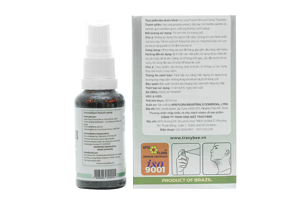 Keo Ong Propolis Xịt Bạc Hà chai 30ml - 1
