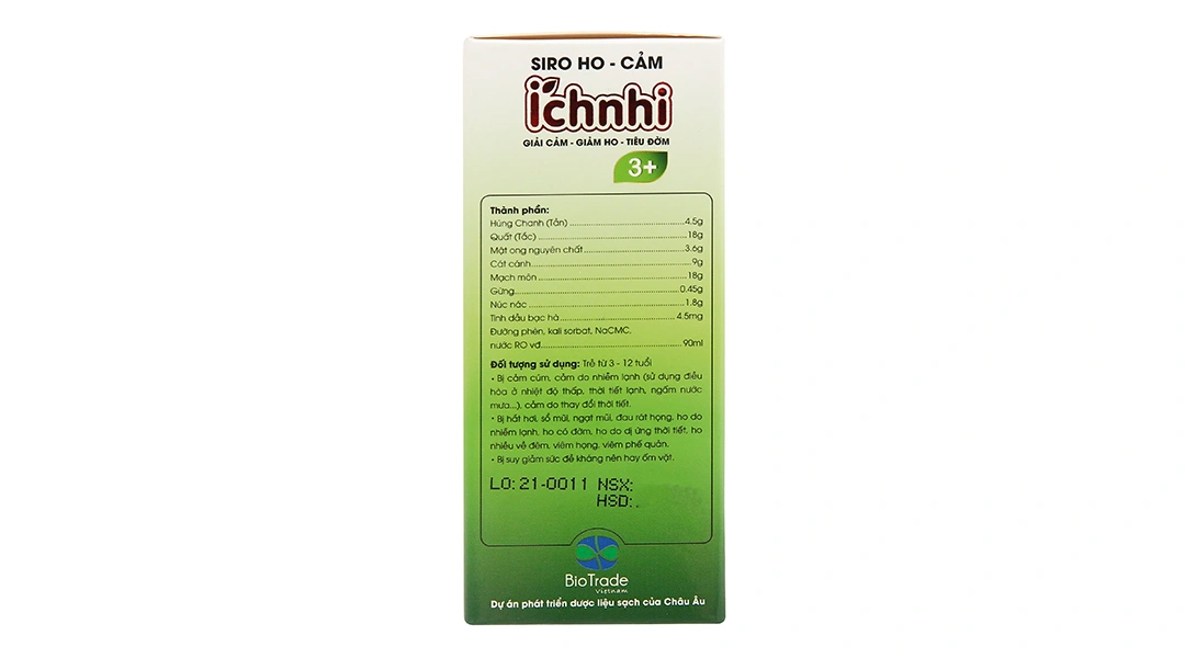 Siro Ho - Cảm Ích Nhi 3+ chai 90ml - 2