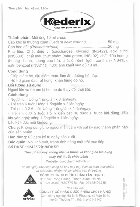 Hederix hộp 20 ống - 4