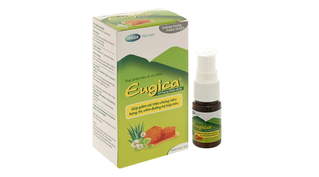 Xịt họng thảo dược Eugica Mouth Spray chai 10ml - 