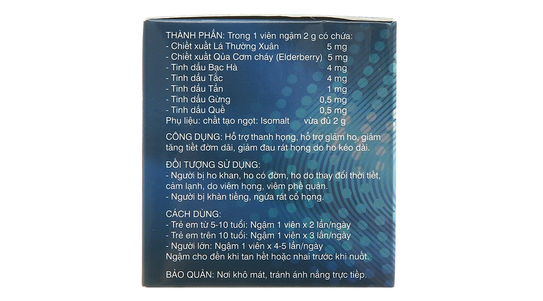 Viên Ngậm Hotexcol hỗ trợ giảm ho, giảm đau rát họng hộp 40 viên - 10