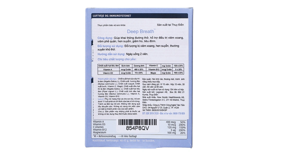 Thực phẩm bảo vệ sức khoẻ: Deep Breath - 1