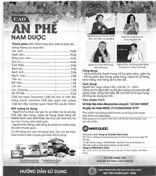Tpbvsk Cao An Phế Nam Dược chai 100ml - 6