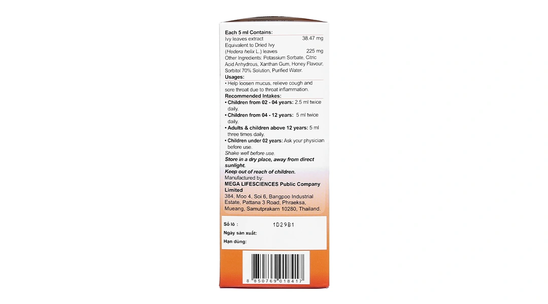 Siro thảo dược Eugica Ivy Syrup chai 100ml - 3