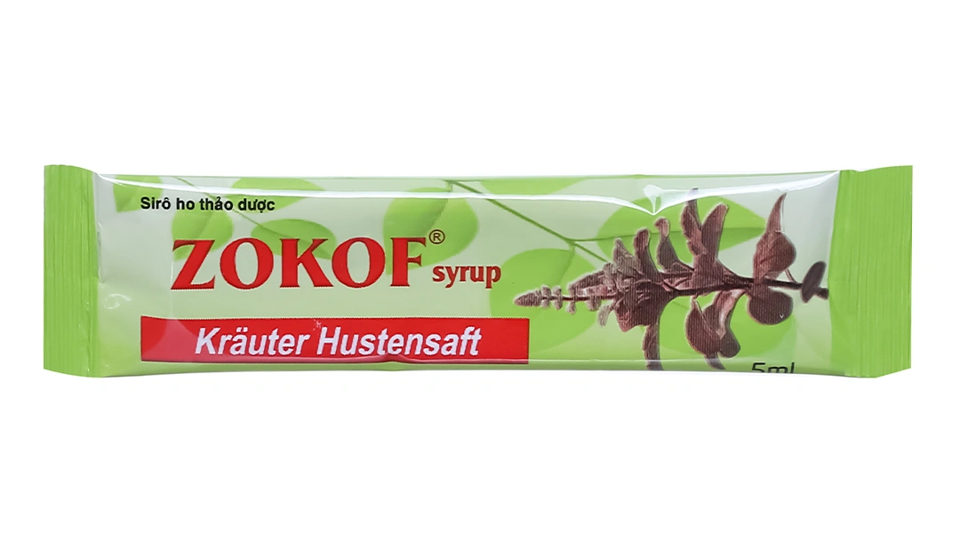 Siro Zokof Syrup hỗ trợ giảm ho, đau rát họng hộp 30 gói x 5ml - 6