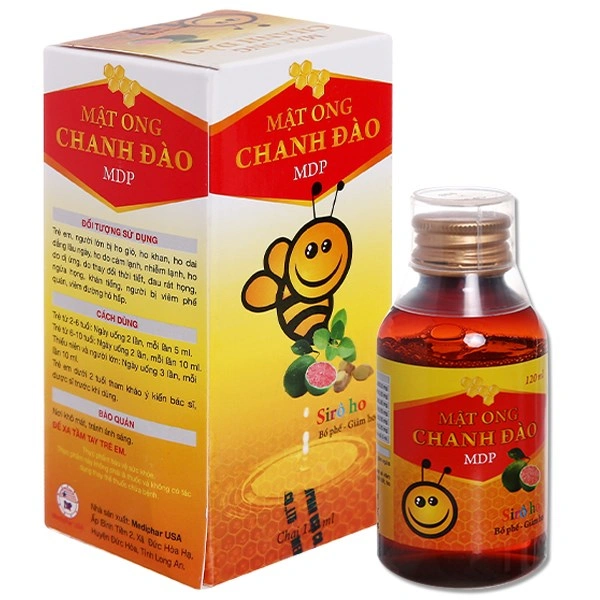 Siro Mật Ong Chanh Đào MDP hỗ trợ giảm ho, bổ phổi