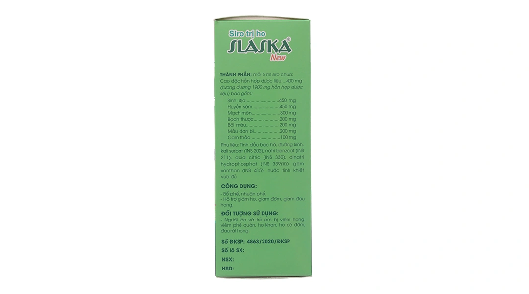 Siro Ho Slaska New chai 100ml - 2