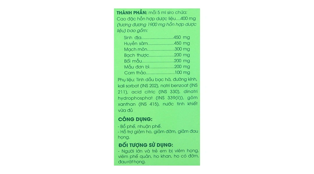 Siro Ho Slaska New chai 100ml - 3