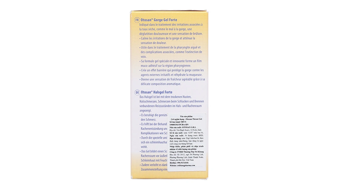 Gel Ngậm Họng Otosan Throat Gel Forte Hộp 14 Gói X 10ml - 13