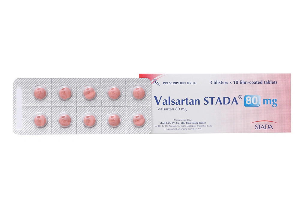 Valsartan Stada 80mg trị tăng huyết áp, suy tim (3 vỉ x 10 viên) - 