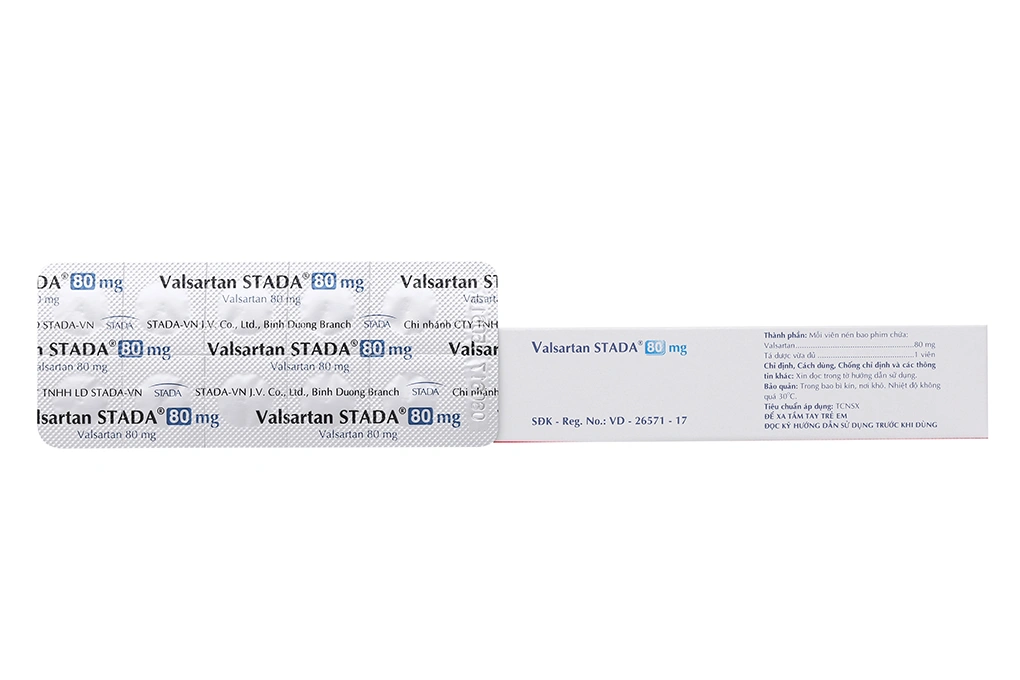 Valsartan Stada 80mg trị tăng huyết áp, suy tim (3 vỉ x 10 viên) - 1