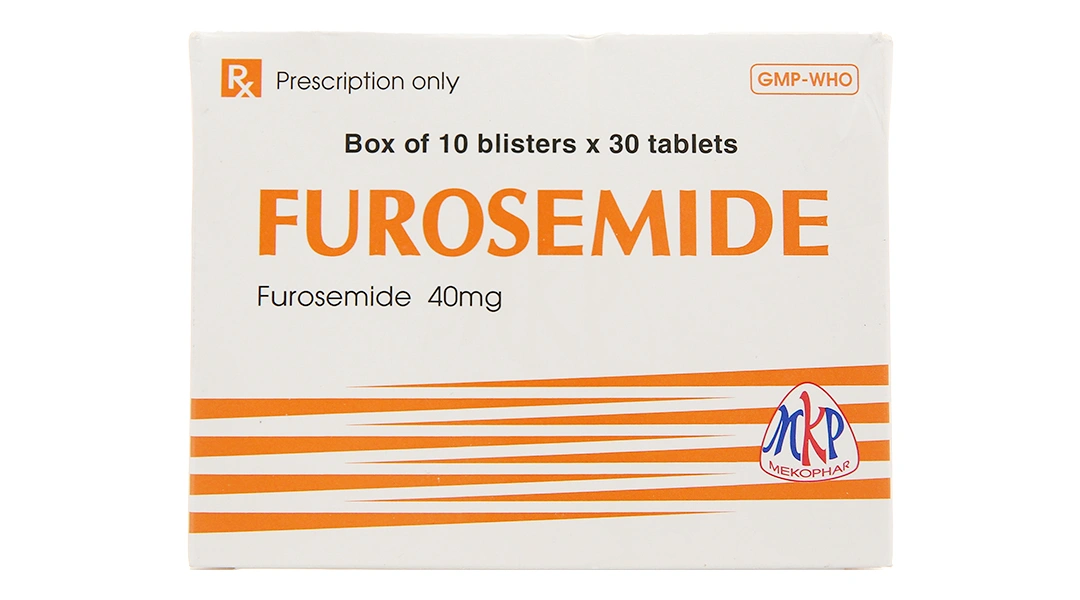 Furosemide Mekophar 40mg trị tăng huyết áp, tăng canxi huyết, trị phù (10 vỉ x 30 viên) - 1