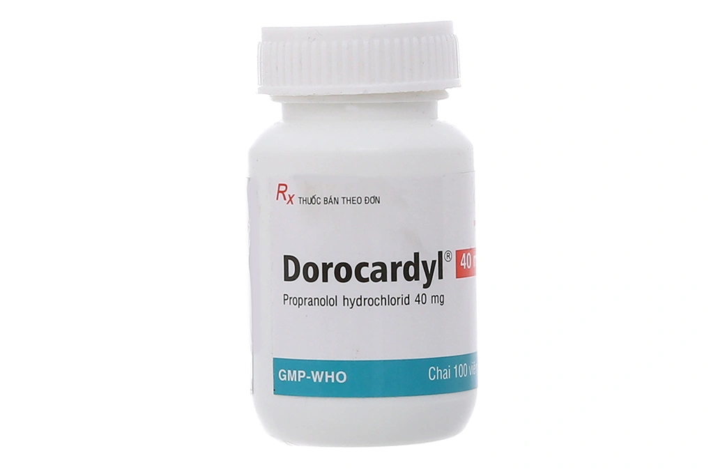 Dorocardyl 40mg trị tăng huyết áp, đau thắt ngực chai 100 viên - 