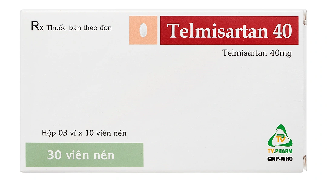 Telmisartan TV.Pharm 40mg trị tăng huyết áp nguyên phát (3 vỉ x 10 viên) - 2