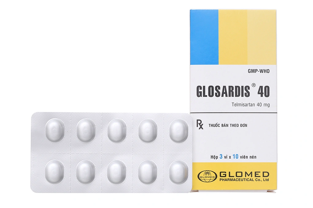 Glosardis 40 trị tăng huyết áp (3 vỉ x 10 viên) - 