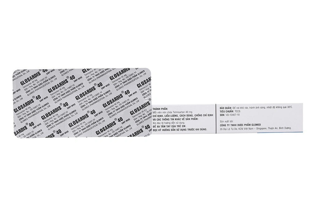 Glosardis 40 trị tăng huyết áp (3 vỉ x 10 viên) - 1