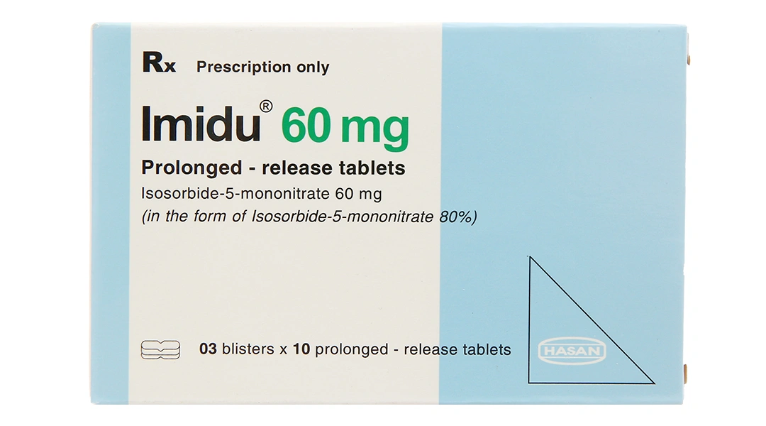 Imidu 60mg trị đau thắt ngực (3 vỉ x 10 viên) - 1