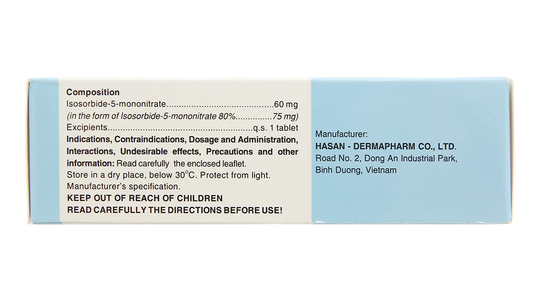 Imidu 60mg trị đau thắt ngực (3 vỉ x 10 viên) - 2