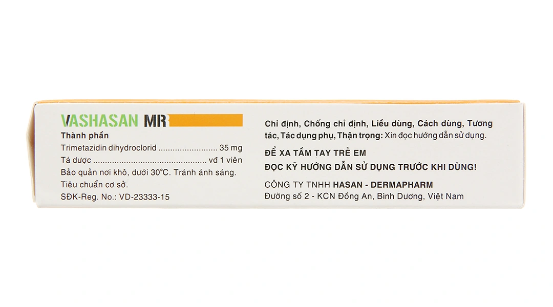 Vashasan MR 35mg trị đau thắt ngực (3 vỉ x 30 viên) - 2