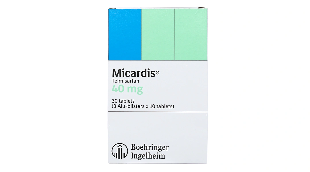 Micardis 40mg trị tăng huyết áp vô căn (3 vỉ x 10 viên) - 1
