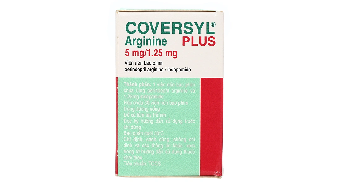 Coversyl Plus 5mg/1.25mg điều trị tăng huyết áp nguyên phát lọ 30 viên - 3