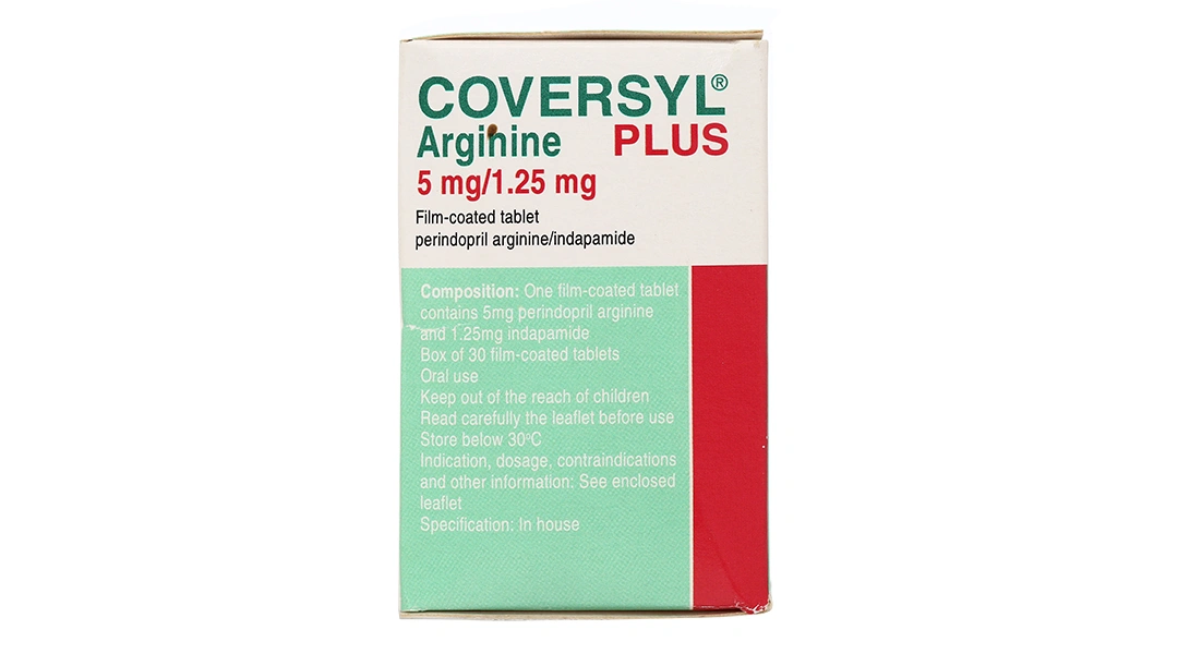 Coversyl Plus 5mg/1.25mg điều trị tăng huyết áp nguyên phát lọ 30 viên - 4