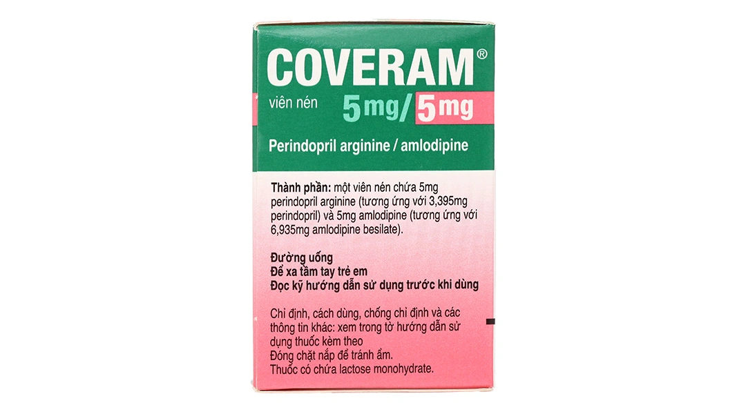 Coveram 5mg/5mg trị tăng huyết áp, mạch vành lọ 30 viên - 3