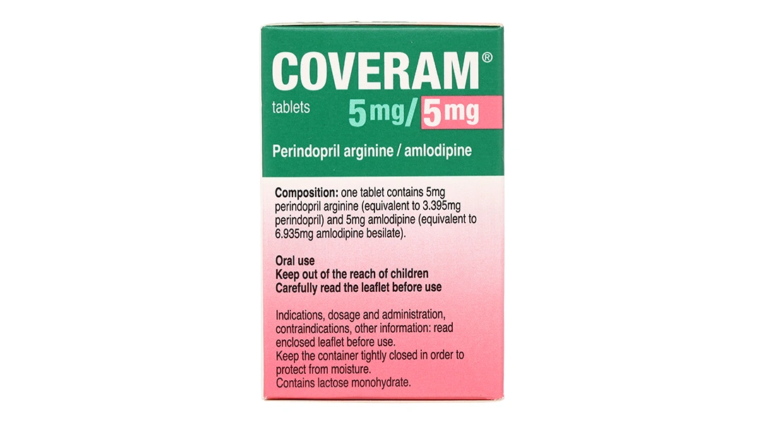 Coveram 5mg/5mg trị tăng huyết áp, mạch vành lọ 30 viên - 4