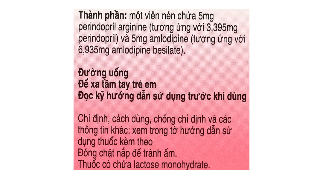 Coveram 5mg/5mg trị tăng huyết áp, mạch vành lọ 30 viên - 5