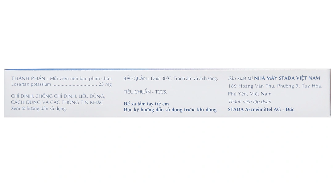Losartan Stada 25mg trị tăng huyết áp (2 vỉ x 15 viên) - 3
