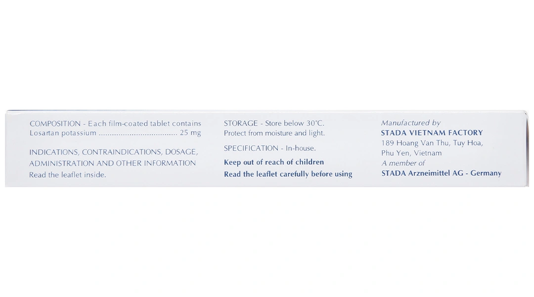 Losartan Stada 25mg trị tăng huyết áp (2 vỉ x 15 viên) - 4