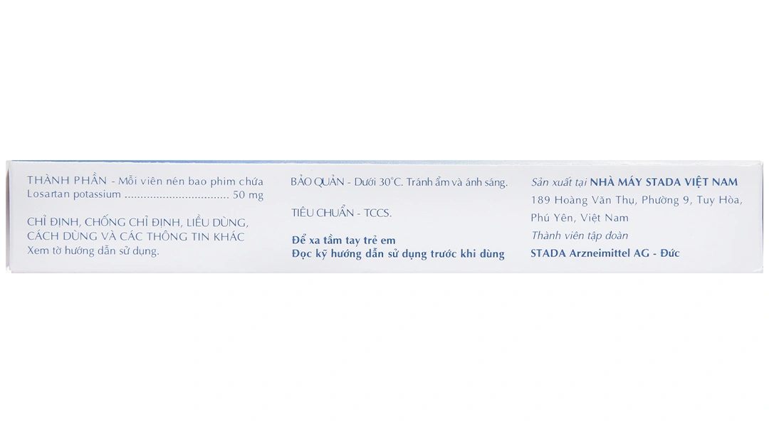 Losartan Stada 50mg trị tăng huyết áp, suy tim (2 vỉ x 15 viên) - 3