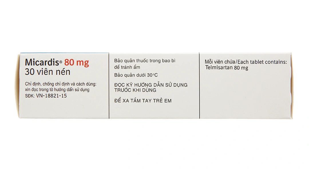 Micardis 80mg trị tăng huyết áp vô căn (3 vỉ x 10 viên) - 2