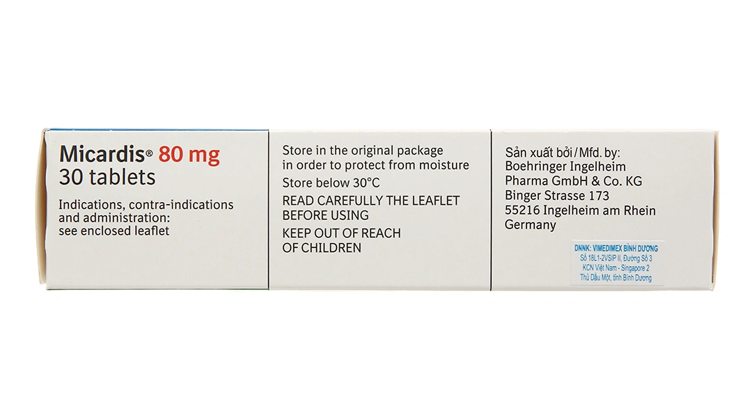 Micardis 80mg trị tăng huyết áp vô căn (3 vỉ x 10 viên) - 3