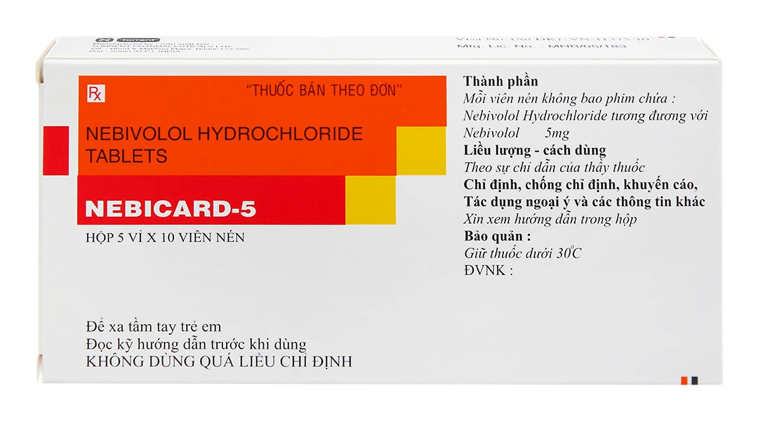 Nebicard-5 trị tăng huyết áp (5 vỉ x 10 viên) - 1