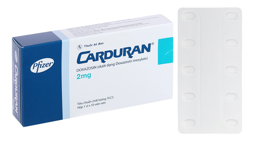 Carduran 2mg trị tăng huyết áp, u xơ tuyến tiền liệt (1 vỉ x 10 viên) - 3