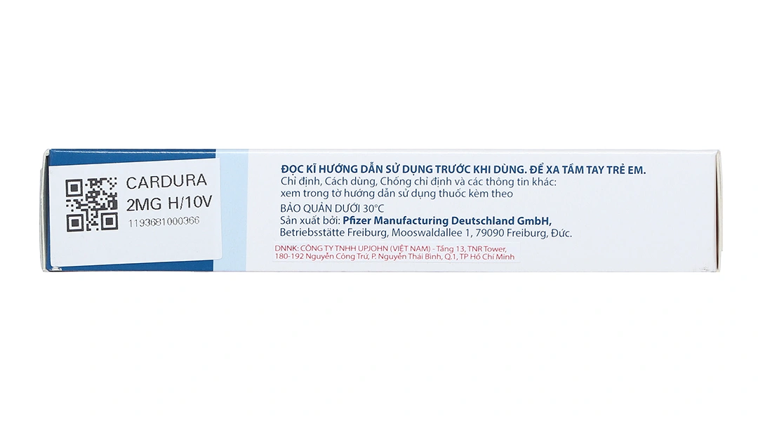 Carduran 2mg trị tăng huyết áp, u xơ tuyến tiền liệt (1 vỉ x 10 viên) - 6