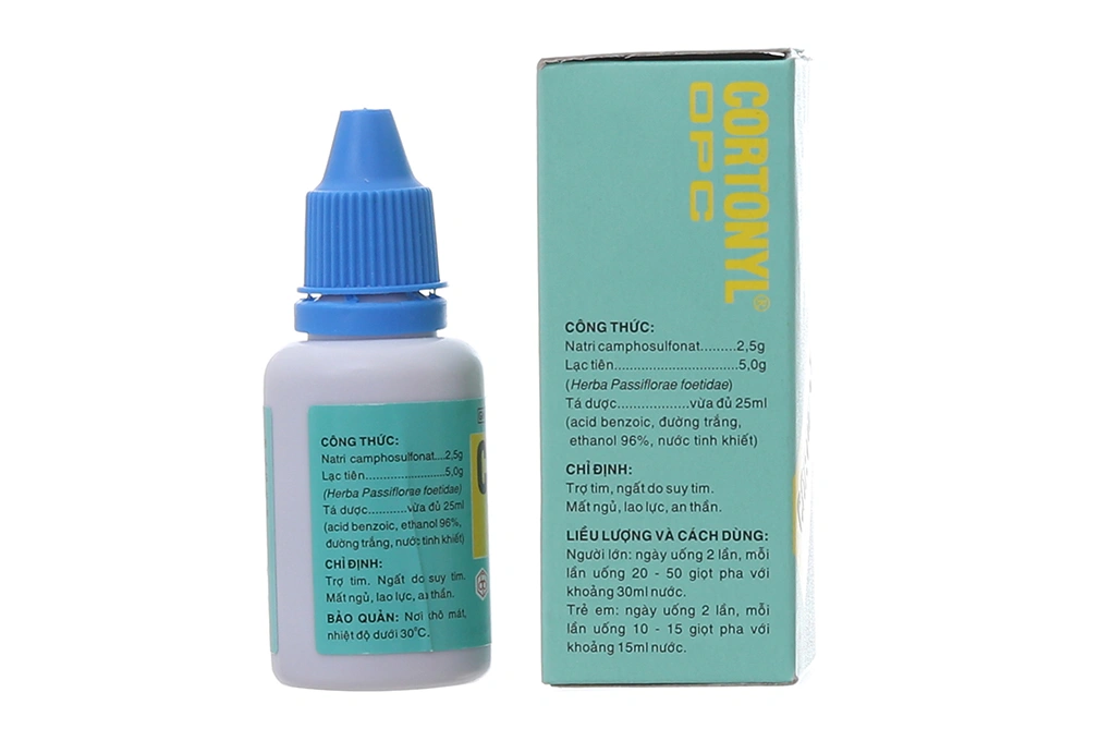 Thuốc nước Cortonyl OPC trị mất ngủ, trợ tim chai 25ml - 1