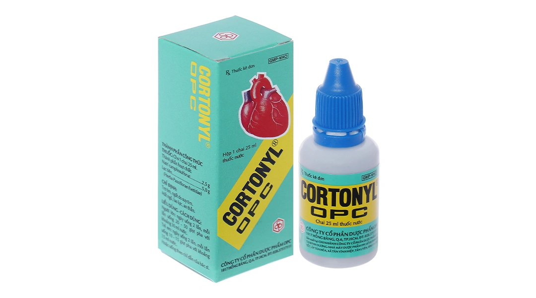 Thuốc nước Cortonyl OPC trị mất ngủ, trợ tim chai 25ml - 