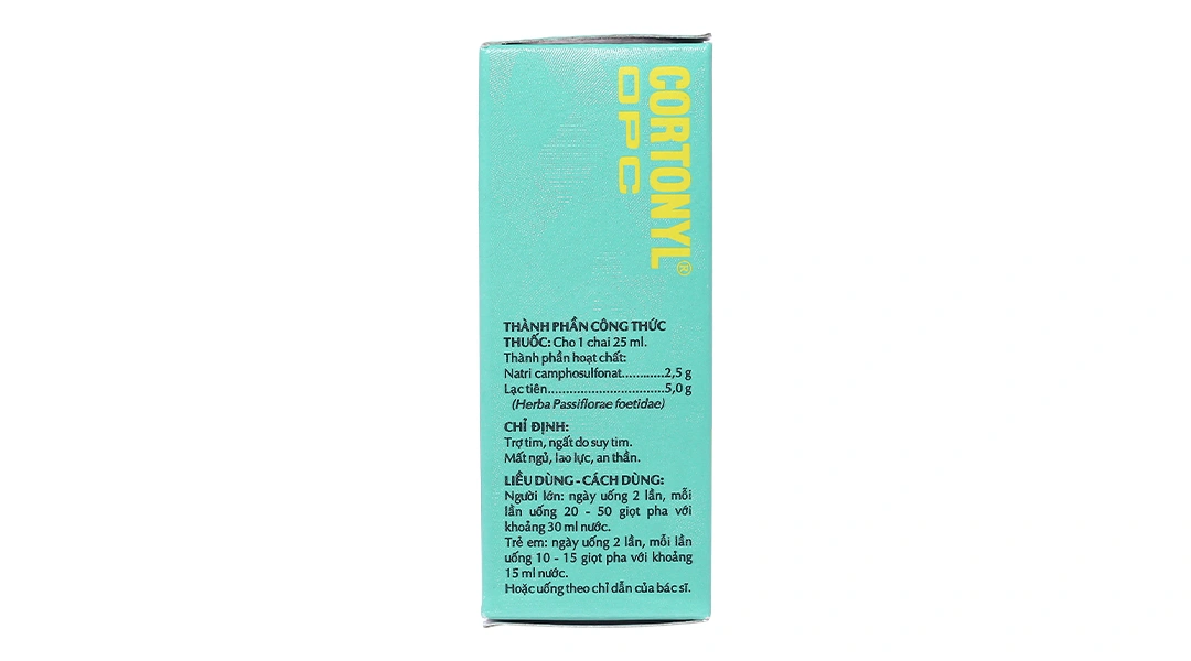 Thuốc nước Cortonyl OPC trị mất ngủ, trợ tim chai 25ml - 4