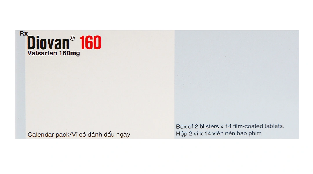 Diovan 160 trị tăng huyết áp, suy tim, sau nhồi máu cơ tim (2 vỉ x 14 viên) - 5