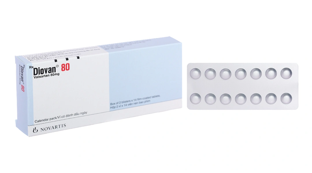 Diovan 80 trị tăng huyết áp, suy tim (2 vỉ x 14 viên) - 
