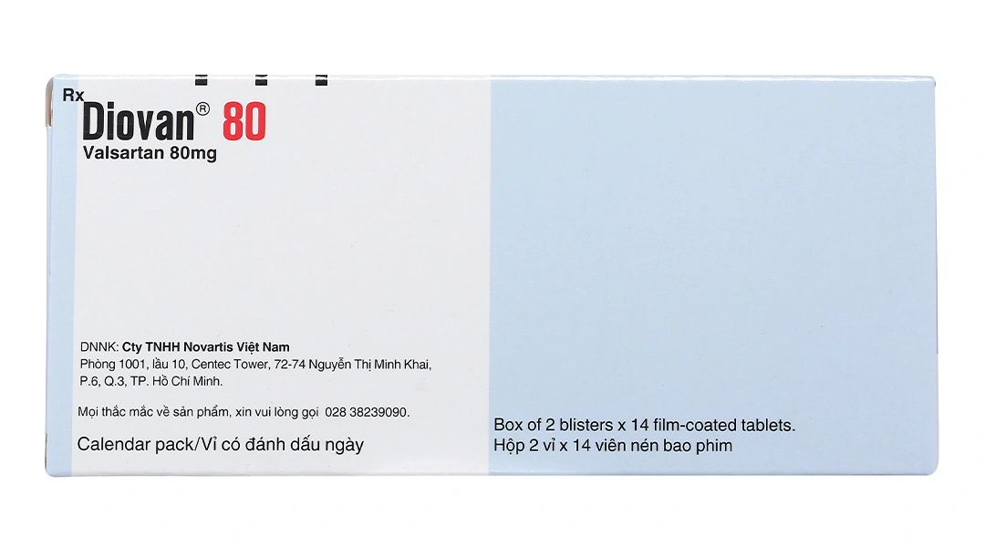 Diovan 80 trị tăng huyết áp, suy tim (2 vỉ x 14 viên) - 2