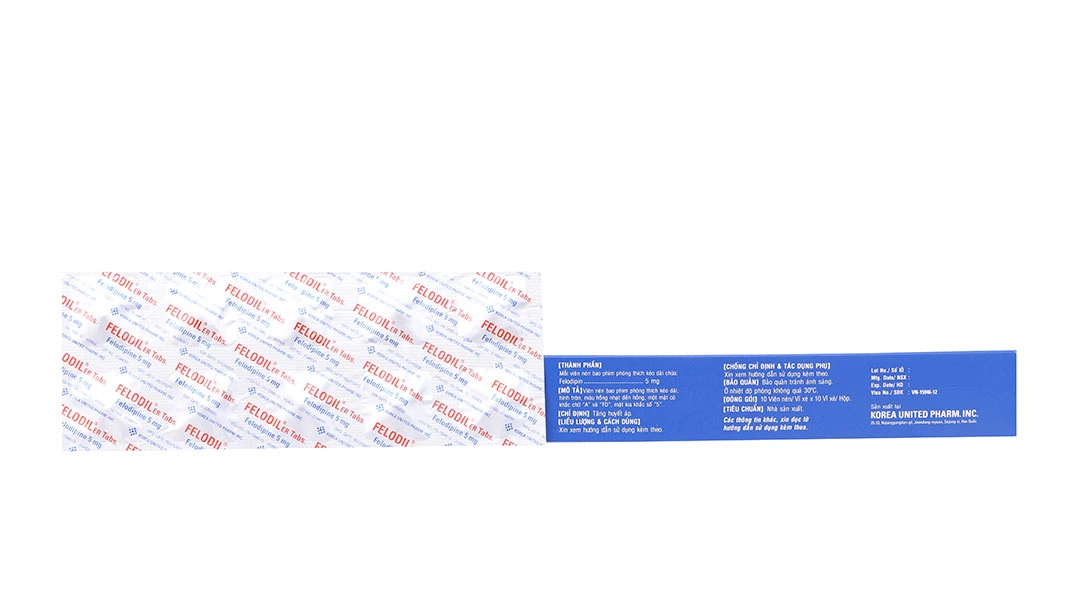 Felodil 5mg trị tăng huyết áp (10 vỉ x 10 viên) - 1