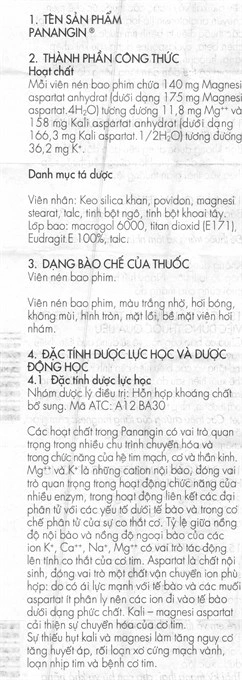 Panangin trị suy tim, loạn nhịp lọ 50 viên - 4