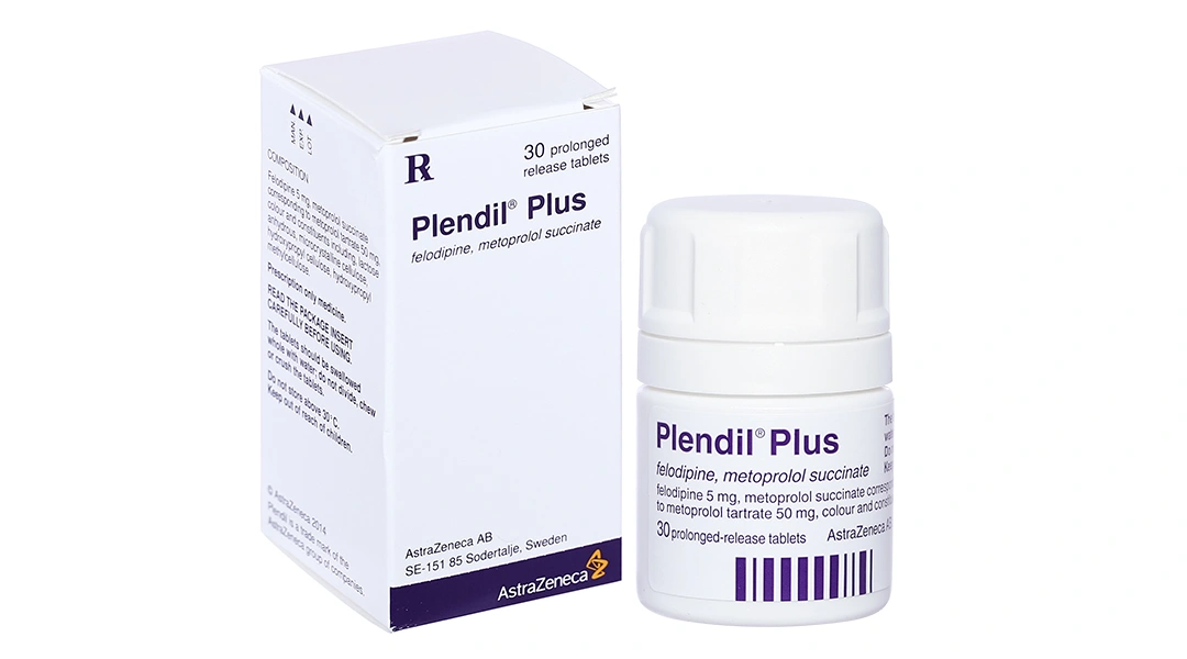 Plendil Plus điều trị tăng huyết áp lọ 30 viên - 