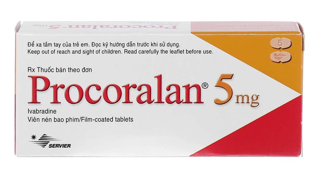 Procoralan 5mg trị đau thắt ngực, suy tim (4 vỉ x 14 viên) - 1